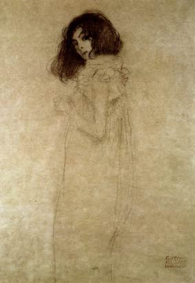 Gustav Klimt Young Woman Portrait